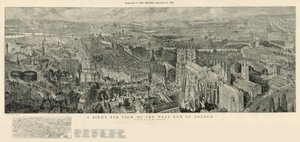 Et fugleperspektiv av vestenden av London av Henry William Brewer