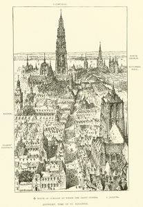 Antwerpen, tiden for St Ignatius (gravering) av Henry William Brewer