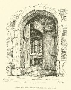 Door of the Charterhouse, London (gravering) av Henry William Brewer