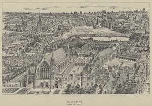 Ely Place, fra vest av Henry William Brewer
