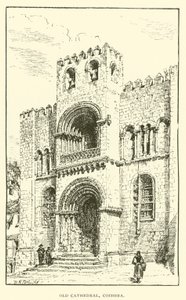 Gamle katedralen, Coimbra (gravering) av Henry William Brewer