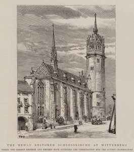 Den nylig restaurerte Schlosskirche i Wittenberg av Henry William Brewer