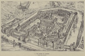 Tower of London, fra sør av Henry William Brewer