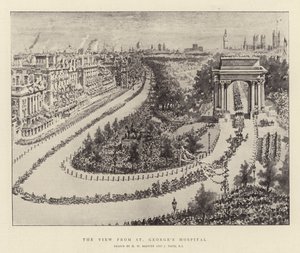 Utsikten fra St George's Hospital av Henry William Brewer