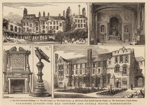 Vanishing London, Old Convent and Cupola House, Hammersmith av Henry William Brewer