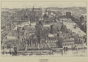 Westminster, fra øst av Henry William Brewer