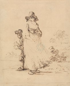 En landsgutt og jente av Henry William Bunbury