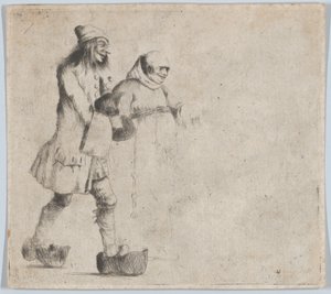 Glad bonde og munk, 1770. av Henry William Bunbury