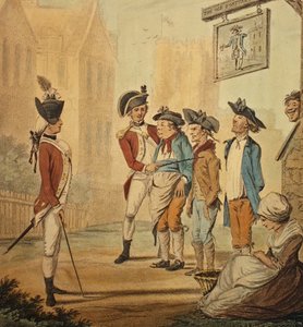 "Rekrutter", utgitt 1780 av Henry William Bunbury