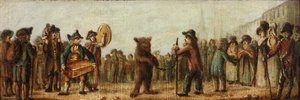 The Dancing Bear (olje på lerret) av Henry William Bunbury