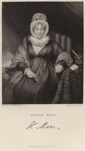 Portrett av Hannah More av Henry William Pickersgill