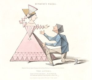 The Lovers, fra Bunburys Whims, 1828 av Henry William after Bunbury