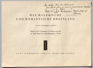 Det pittoreske og romantiske Rheinland, 1928.