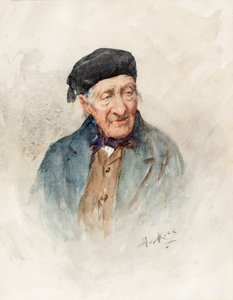 Portrett av en gammel mann (akvarell)