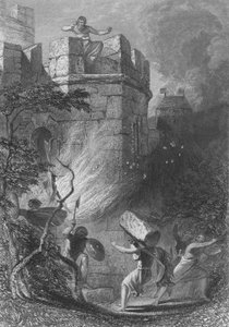 Roderic ODonnells død på Inch Castle, Donegal