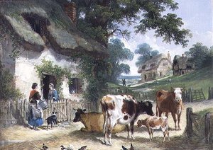 The Old Farmstead, ca. 1841 av Henry and Charles (attr.to) Shayer
