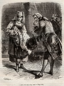 Fødselen til Louise Auguste, hertuginne av Augustenborg (gravering) av Henry de Kock