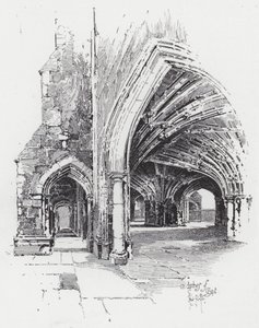 Arches of Crypt (gravering) av Herbert (after) Railton