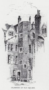 Chambers in Old Square (gravering) av Herbert (after) Railton