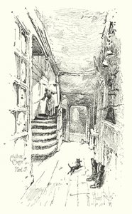 Cheshire Cheese, Fleet Street, London (litho) av Herbert (after) Railton