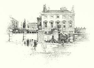 Chesterfield House, London, i 1790 (litho) av Herbert (after) Railton