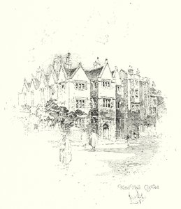 Kettel Hall, Oxford (litho) av Herbert (after) Railton