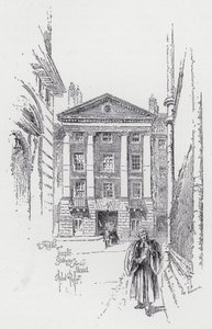 Middle Temple Gateway from the Strand (gravering) av Herbert (after) Railton