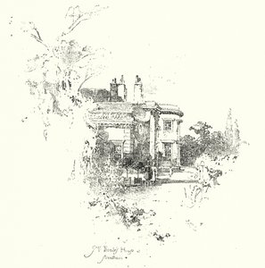 Mrs Thrales hus, Streatham (litho) av Herbert (after) Railton