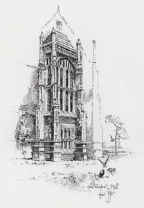 Oriel-vindu i hall (gravering)