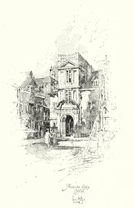 Pembroke College, Oxford (litho) av Herbert (after) Railton