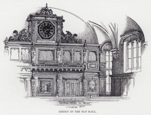 Skjerm i den gamle salen (gravering) av Herbert (after) Railton