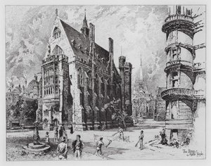 Biblioteket, Middle Temple (gravering) av Herbert (after) Railton