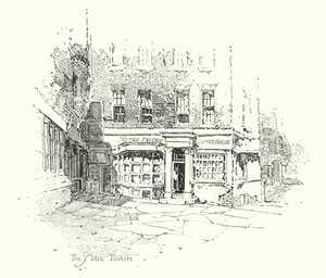 The Mitre Tavern, London (litho) av Herbert (after) Railton