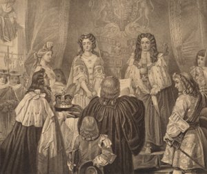 Kronen tilbød William og Mary, 1689, 1886