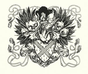 Ingoldsby Legends: Illustrasjon av tittelsiden (lito) av Herbert Cole