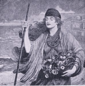 Nydia, den blinde jenta i Pompeii, illustrasjon fra The World