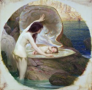 A Water Baby, ca. 1900 (olje på lerret) av Herbert James Draper
