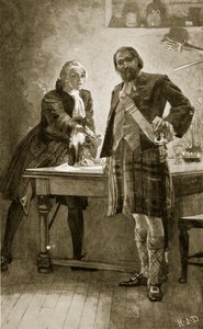 Prins Charles appellerer til Cameron av Lochiel, illustrasjon fra 