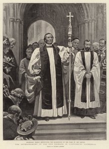 Troneringen av den nye primaten i Canterbury katedral av Herbert Johnson