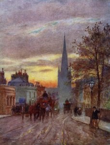 Grosvenor Road, Pimlico (farge litho)