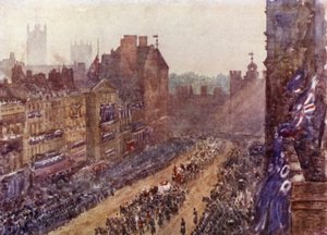 Dronning Victorias begravelse, 2. februar 1901 (farge litho)