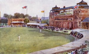 Paviljongen hos 'Lord's' (litho-farge) av Herbert Menzies (after) Marshall
