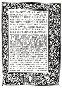 Riccardi Press: Side fra Sonnets of Shakespeare, ca. 1914 av Herbert Percy Horne