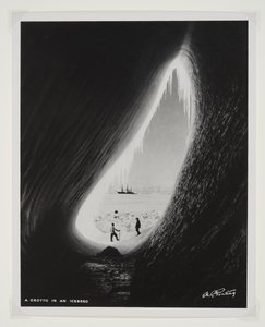 En grotte i et isfjell (bromidtrykk)