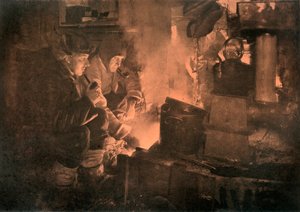 Oates og Meares ved Blubber-stove i stallen, 1911, 1913 av Herbert Ponting