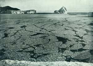 Pannekakeis blir til isflak utenfor Cape Evans, c19101913, 1913. av Herbert Ponting