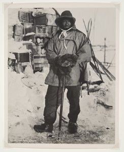 Underoffiser Evans under Terra Nova-ekspedisjonen (1910-13) til Sydpolen (bromidtrykk) av Herbert Ponting