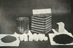 The Polar Partys Sledging Ration Pemmican, kjeks, smør, kakao, sukker og te, 1911, 1913 av Herbert Ponting