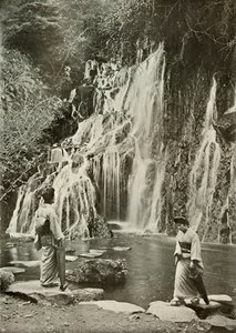 Fossen av fallende juveler ved Yumoto, 1910. av Herbert Ponting