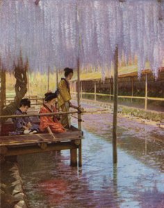 Under de lilla Wistarias (bilde) av Herbert Ponting